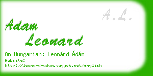 adam leonard business card